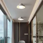ModernMetalSemiFlushHallwayCeilingLight Homeko5
