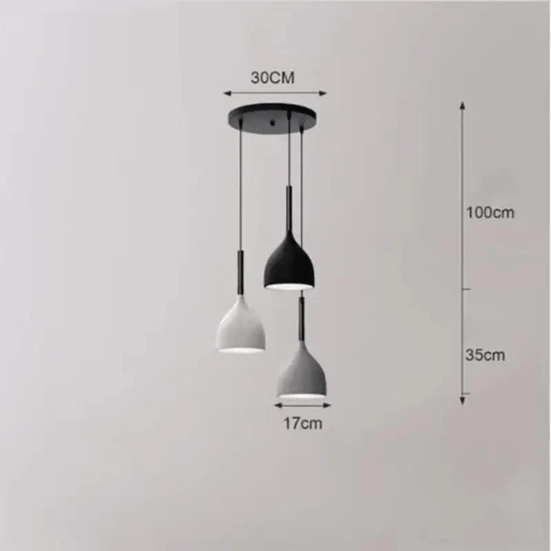 ModernMetalTriplePendantLights