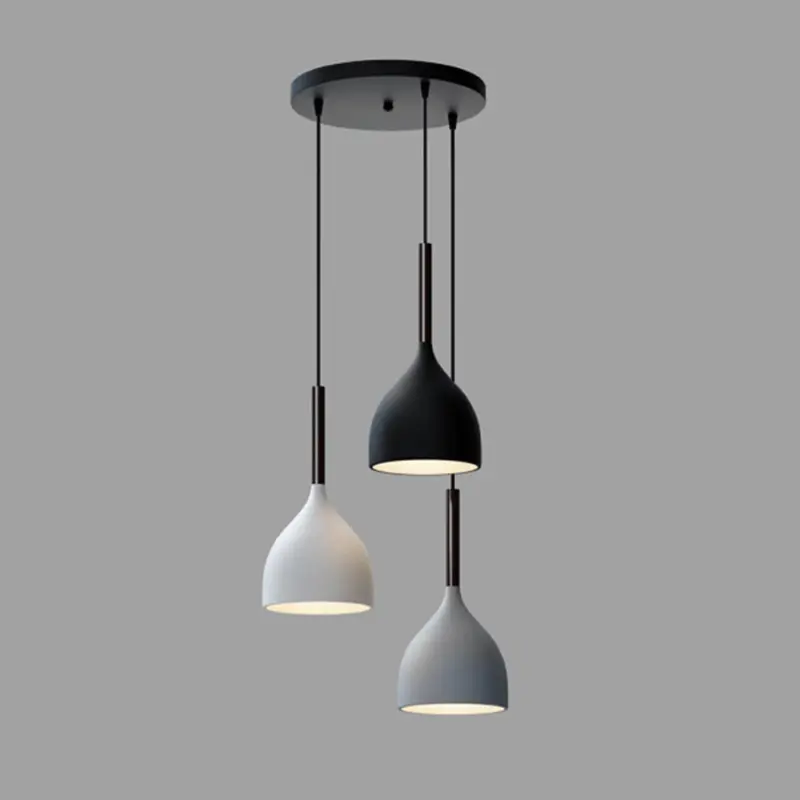ModernMetalTriplePendantLights