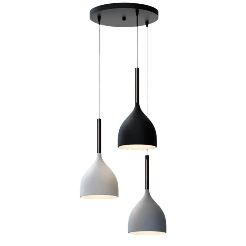 ModernMetalTriplePendantLights