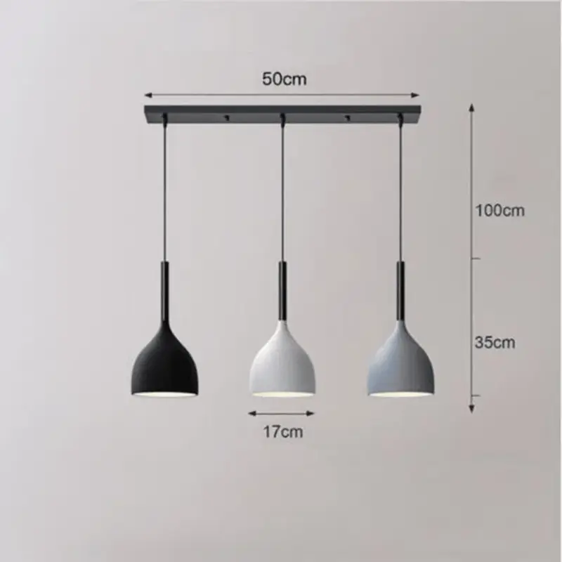 ModernMetalTriplePendantLights