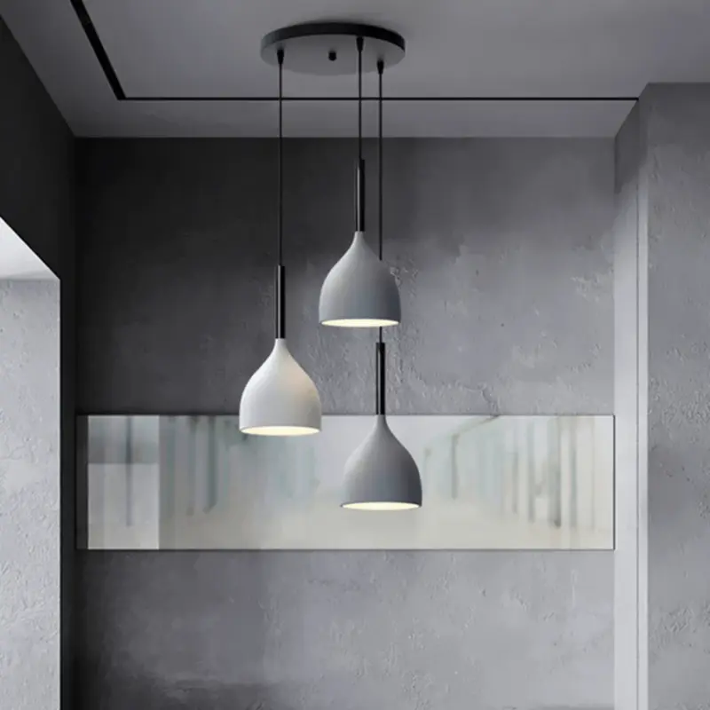 ModernMetalTriplePendantLights