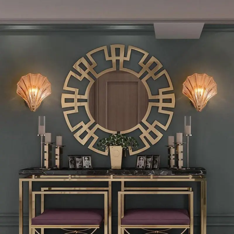 ModernSeaShellGlassWallLamp