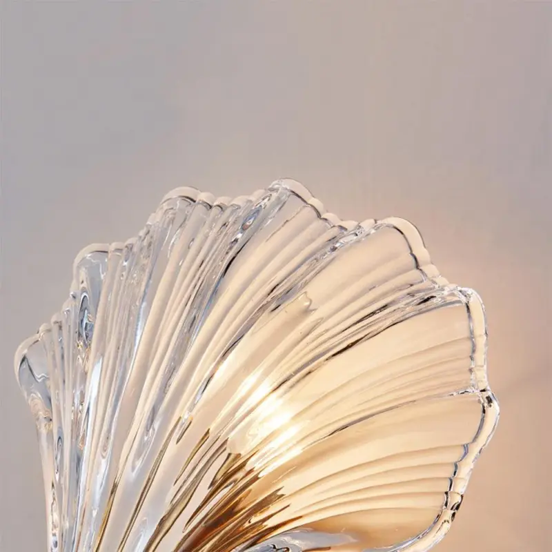 ModernSeaShellGlassWallLamp