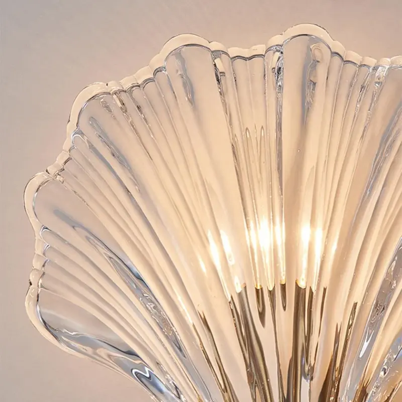 ModernSeaShellGlassWallLamp