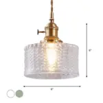 ModernShortCylinderPendantLampwithKnobinBrass Homeko4