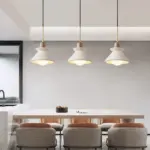 ModernWhiteConcreteConePendantLight