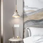 ModernWhiteConcreteConePendantLight