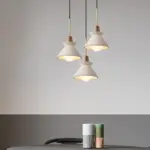 ModernWhiteConcreteConePendantLight