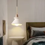 ModernWhiteConcreteConePendantLight