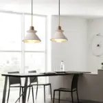 ModernWhiteConcreteConePendantLight