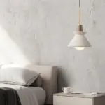 ModernWhiteConcreteConePendantLight