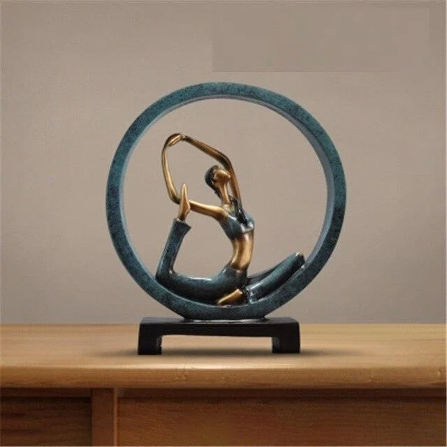 Modern Abstract Art Resin Yoga Sculptures and Statues - 