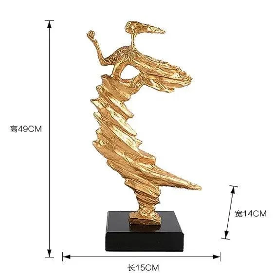 Modern Abstract Dancing Girl Sculpture - 