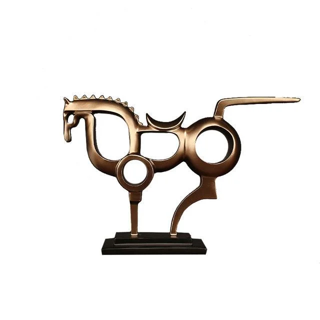 Modern Abstract Roman Horse Resin Crafts Sculptures and Statues -