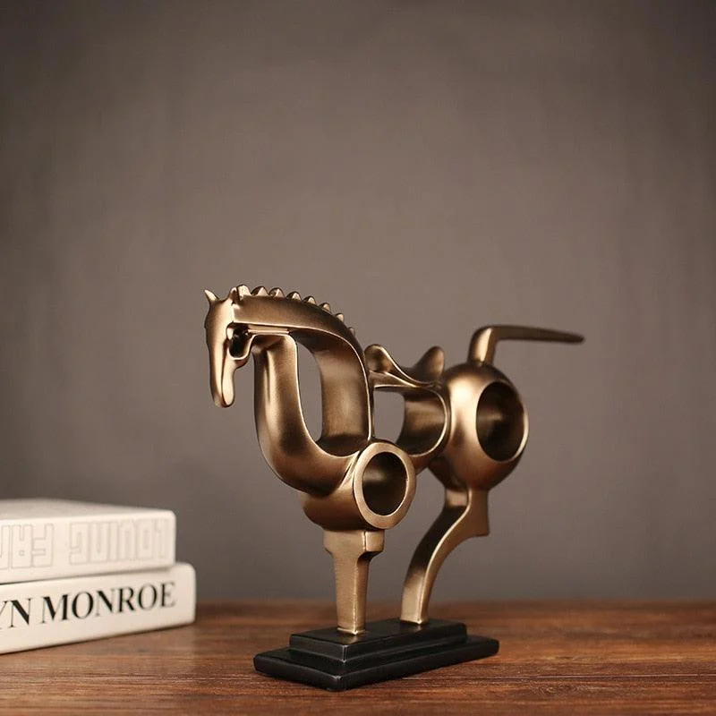 Modern Abstract Roman Horse Resin Crafts Sculptures and Statues -