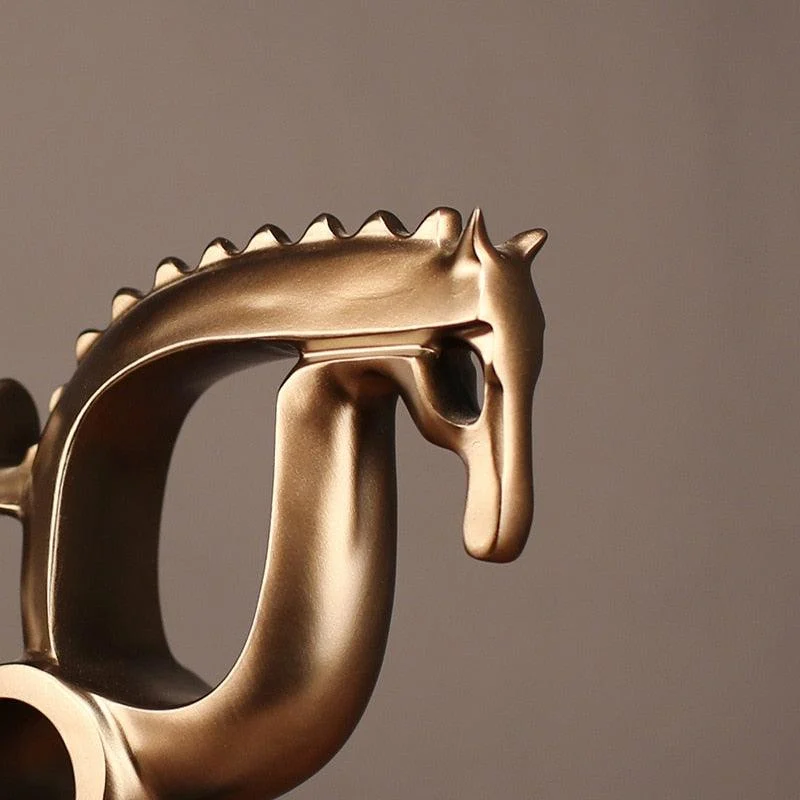 Modern Abstract Roman Horse Resin Crafts Sculptures and Statues -
