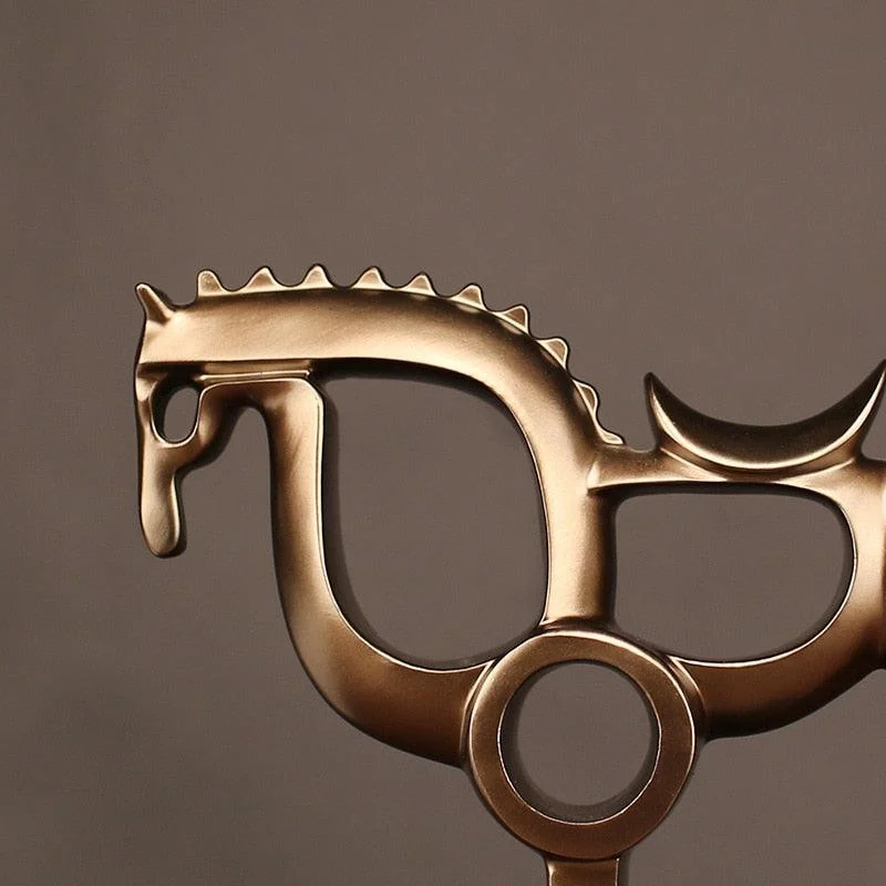 Modern Abstract Roman Horse Resin Crafts Sculptures and Statues -