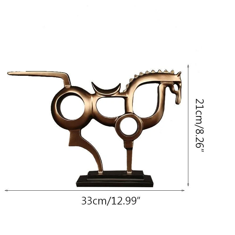 Modern Abstract Roman Horse Resin Crafts Sculptures and Statues -