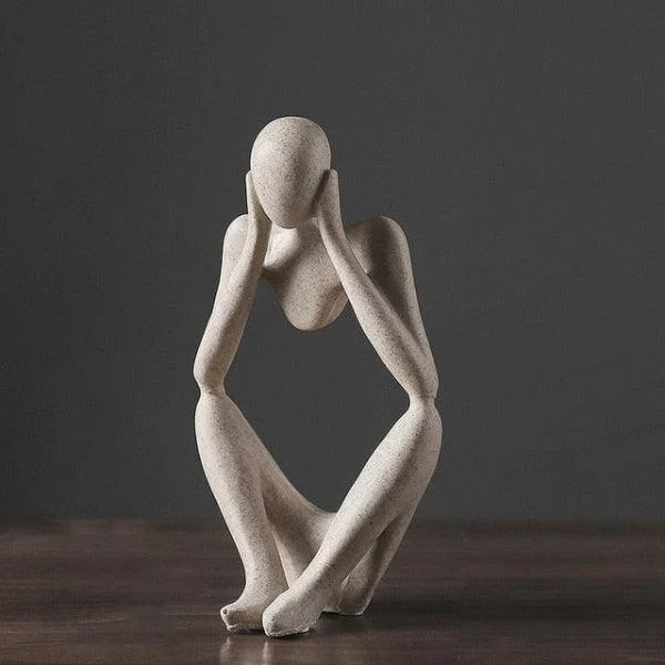 Modern Abstract Thinker Figurine -