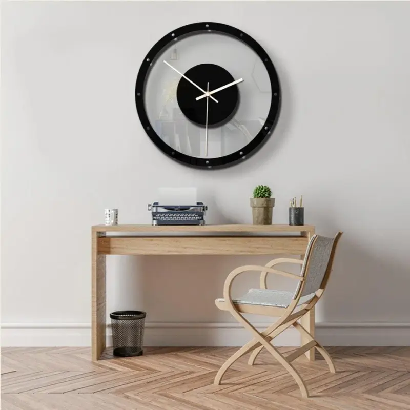 Modern Analogue Wall Decor Clock for Living Room