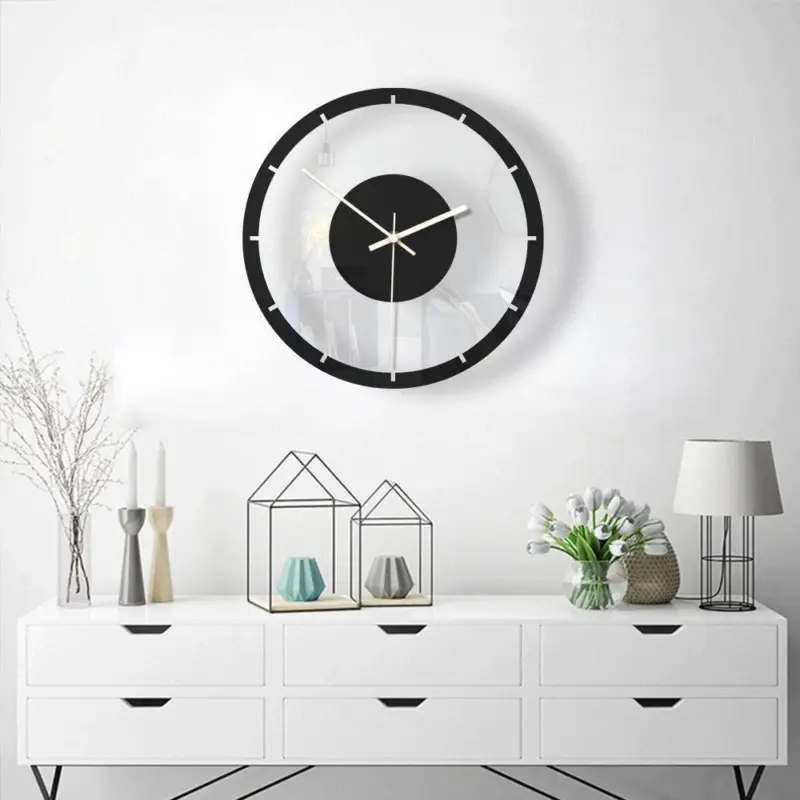 Modern Analogue Wall Decor Clock for Living Room