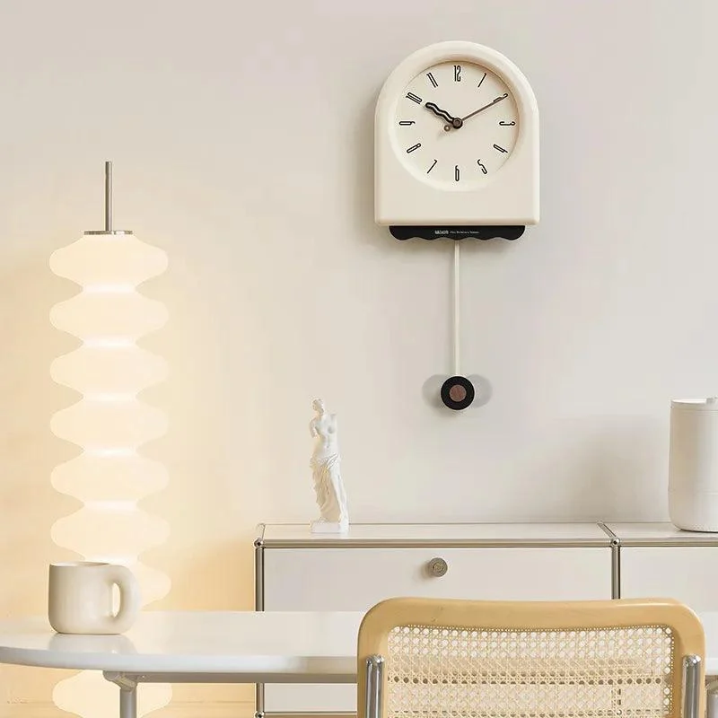 Modern Arch with Wavy Design Pendulum Clock -