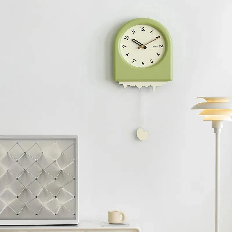 Modern Arch with Wavy Design Pendulum Clock -