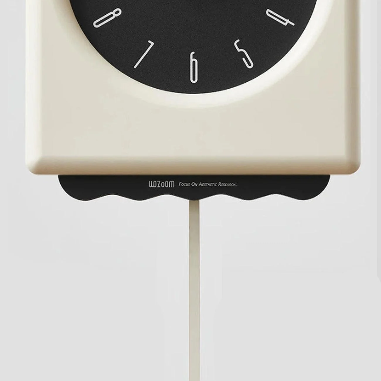 Modern Arch with Wavy Design Pendulum Clock -