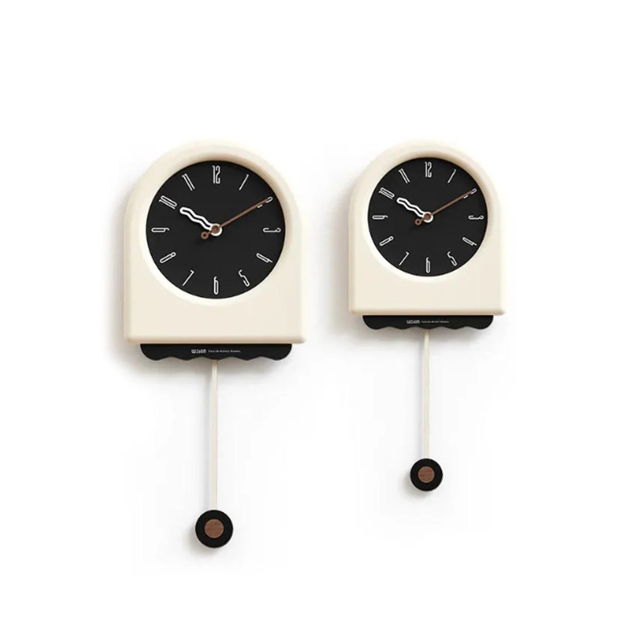 Modern Arch with Wavy Design Pendulum Clock -