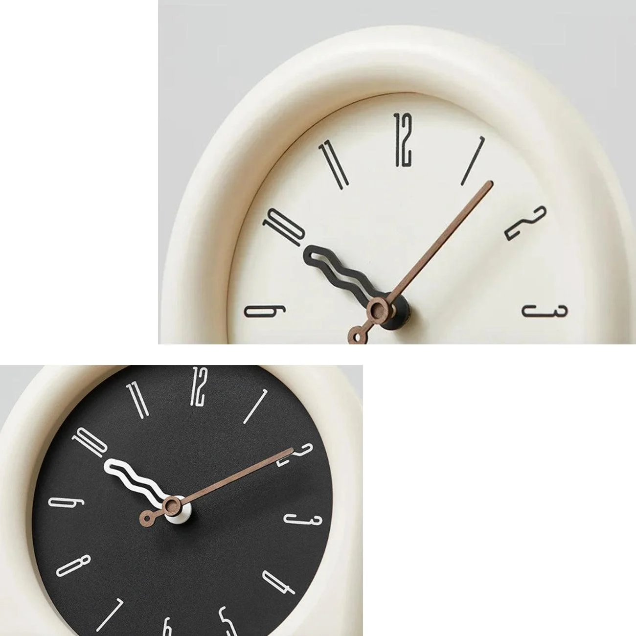 Modern Arch with Wavy Design Pendulum Clock -