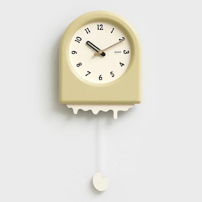 Modern Arch with Wavy Design Pendulum Clock -