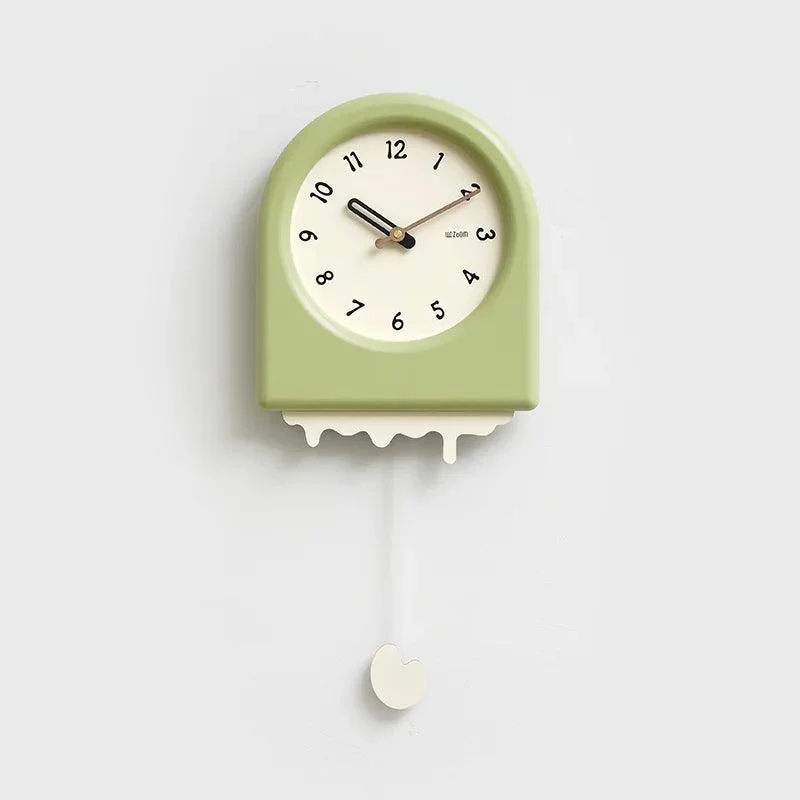 Modern Arch with Wavy Design Pendulum Clock -