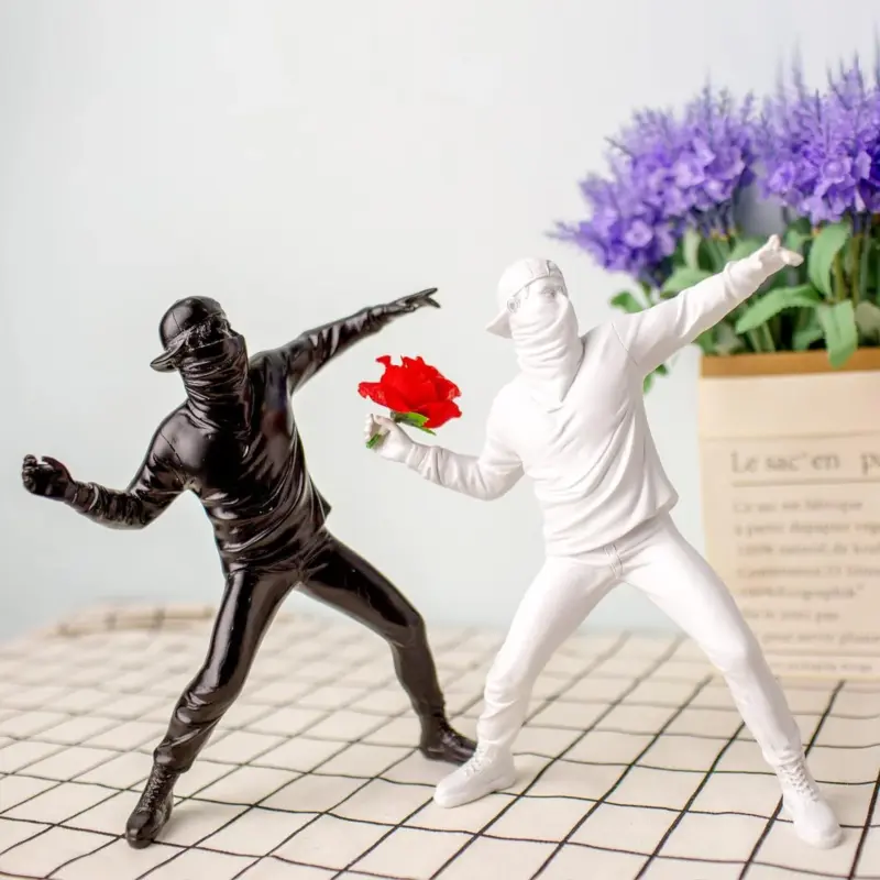 Modern Art Banksy Flower Bomber Sculpture