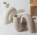 Modern Art Ceramic Hollow Twisted Squiggle Vase
