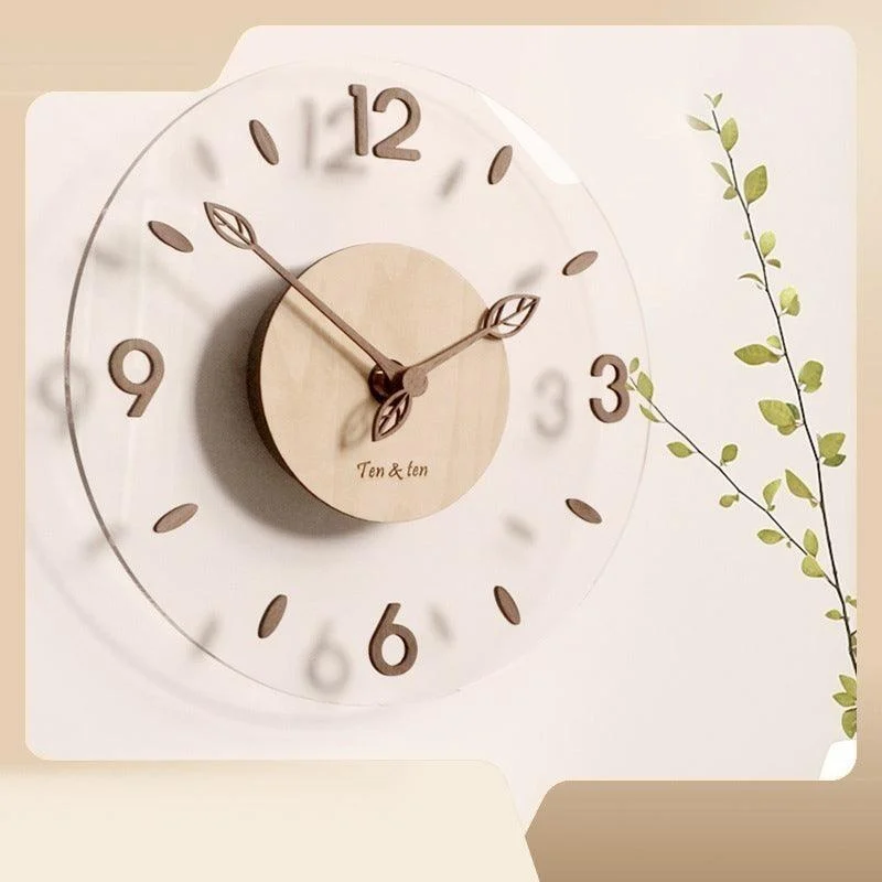 Modern Battery Operated Silent Wall Clock 10 Inches Acrylic -