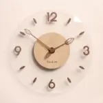 Modern Battery Operated Silent Wall Clock 10 Inches Acrylic
