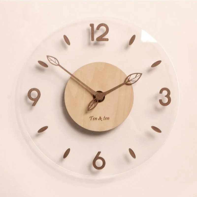 Modern Battery Operated Silent Wall Clock 10 Inches Acrylic -