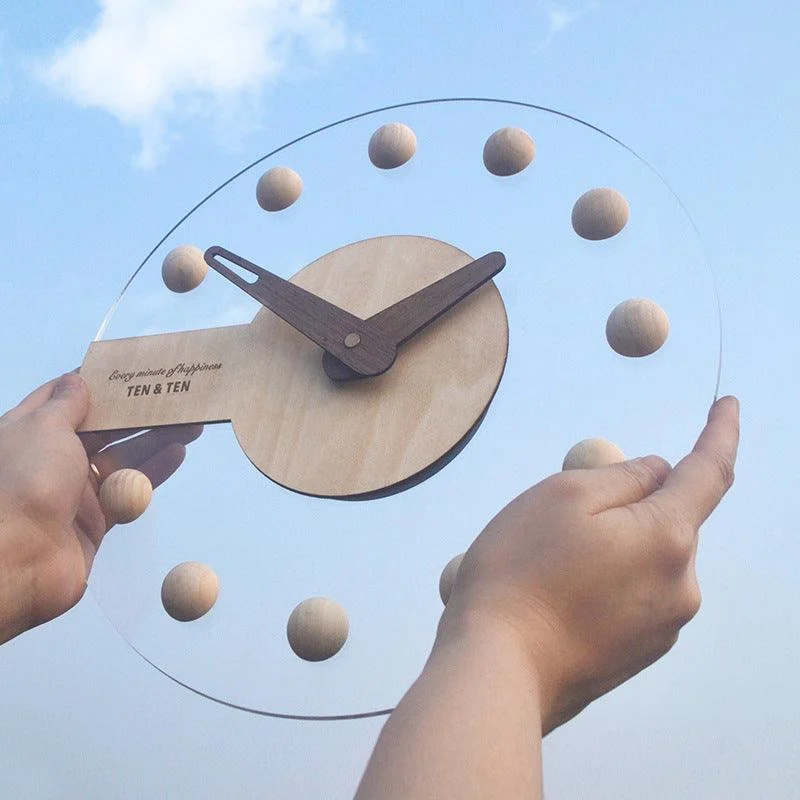 Modern Battery Operated Silent Wall Clock 10 Inches Acrylic -