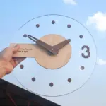Modern Battery Operated Silent Wall Clock 10 Inches Acrylic
