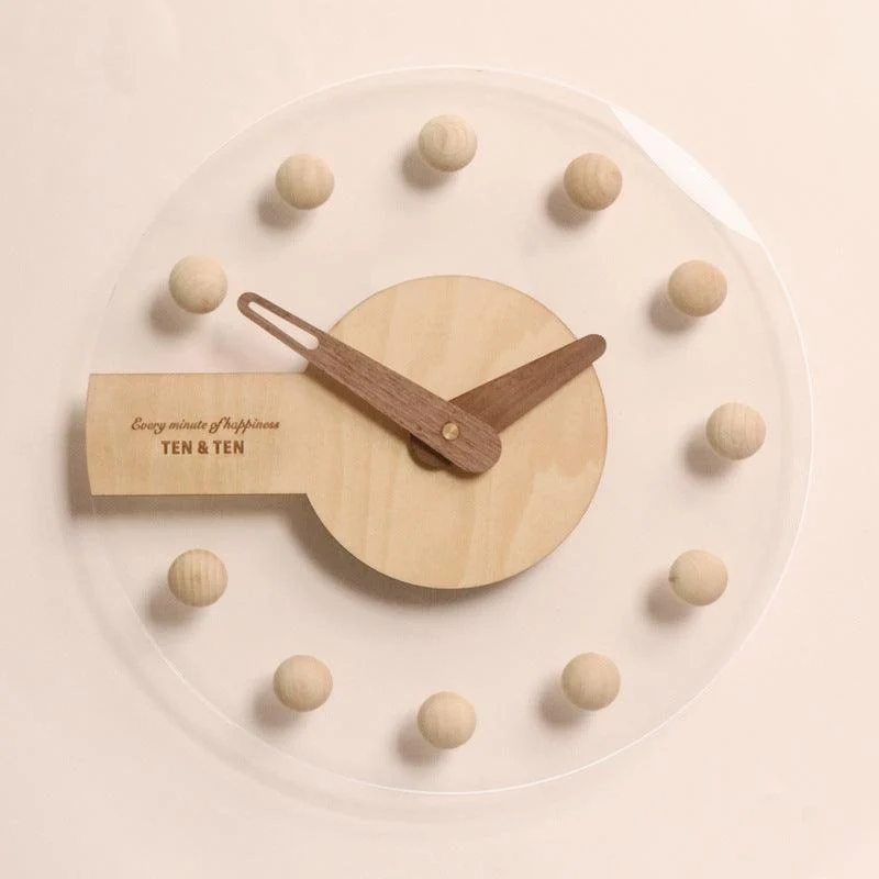 Modern Battery Operated Silent Wall Clock 10 Inches Acrylic -