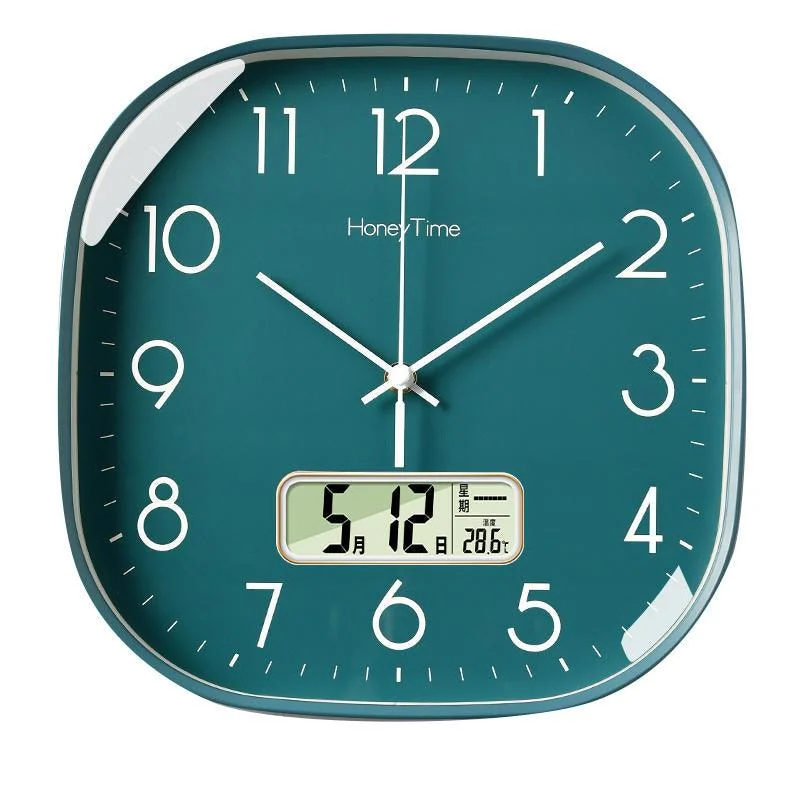 Modern Battery Operated Silent Wall Clock for Livingroom 12 Inches -