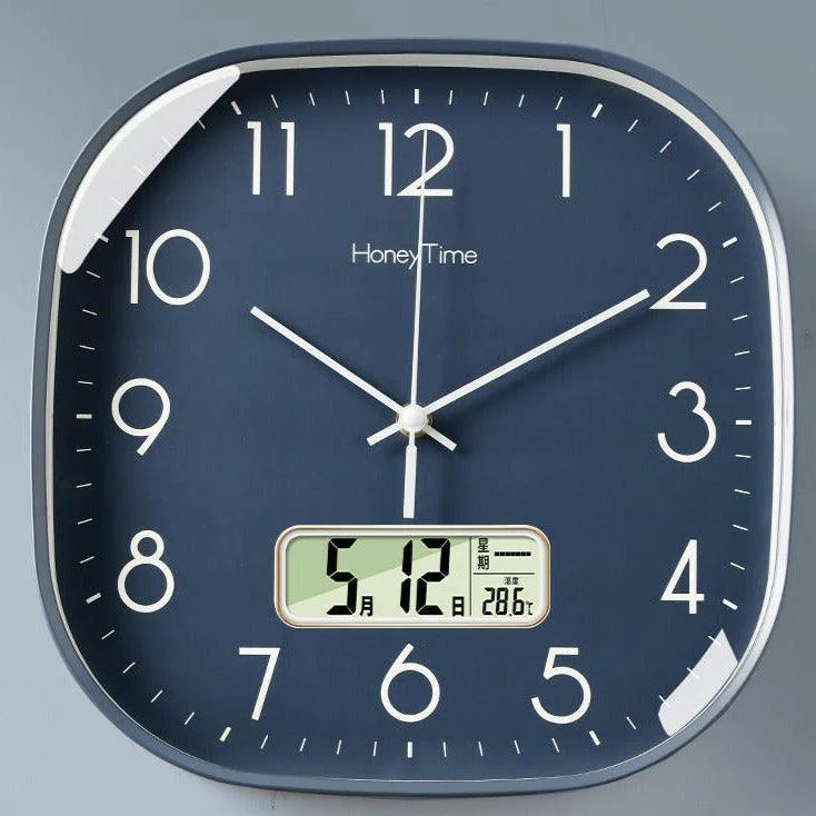 Modern Battery Operated Silent Wall Clock for Livingroom 12 Inches -
