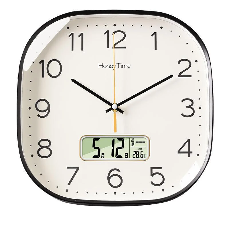 Modern Battery Operated Silent Wall Clock for Livingroom 12 Inches -