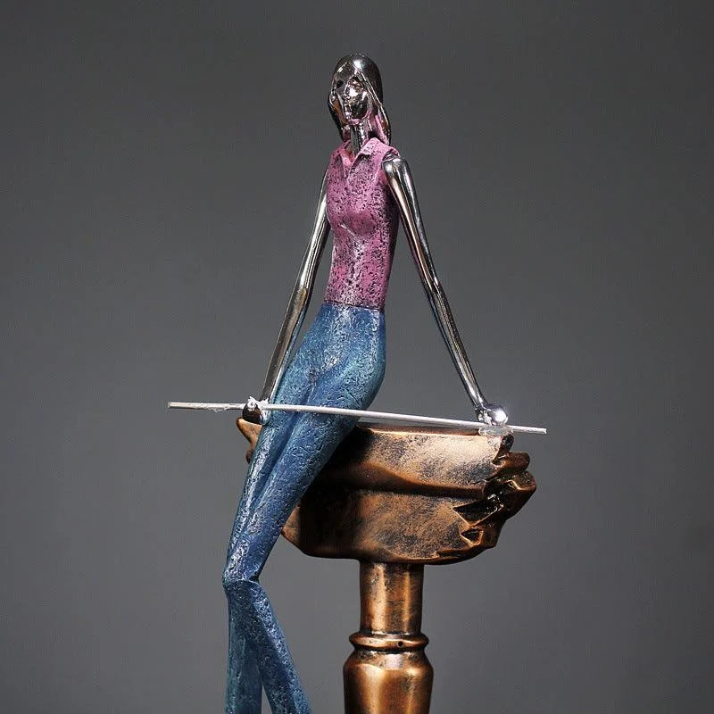 Modern Billiards Sport Sculpture Miniature Sculptures and Statues -