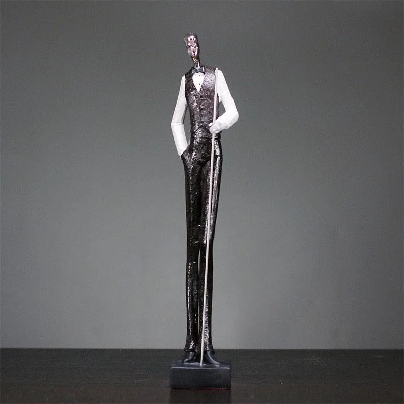 Modern Billiards Sport Sculpture Miniature Sculptures and Statues -