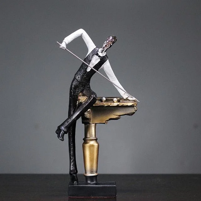 Modern Billiards Sport Sculpture Miniature Sculptures and Statues -