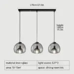 Modern Black Glass Ceiling Chandeliers Lighting Art Pendant Indoor
