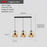 Modern Black Glass Ceiling Chandeliers Lighting Art Pendant Indoor