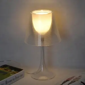 Modern Black Transparent Table Lamp Lighting Acrylic For Living Room